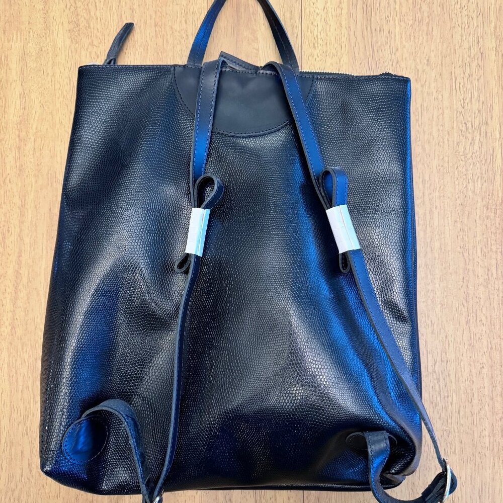 Clare V Black Lizard Agnes Backpack - Brand New - Picture 3 of 7